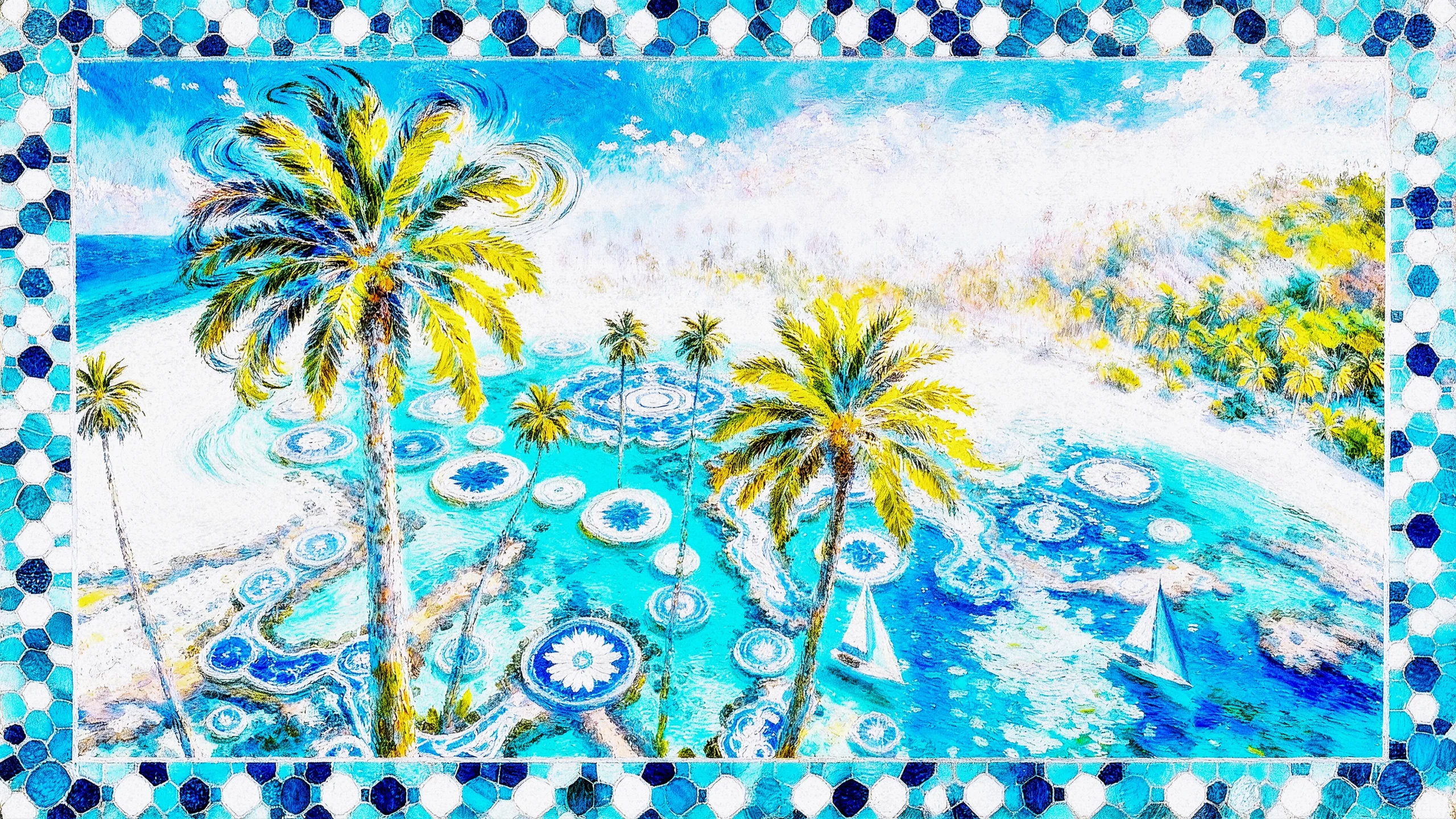 Mosaic Eden: Azure Reverie