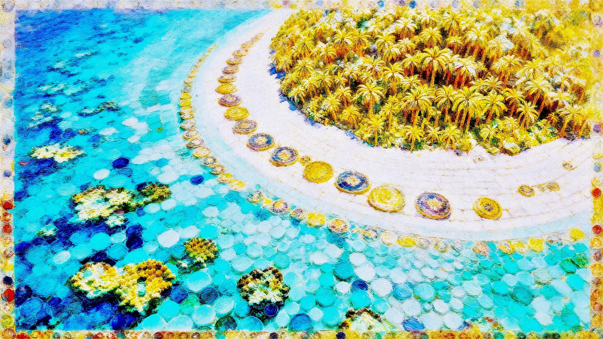 Mosaic Eden: Golden Shoreline