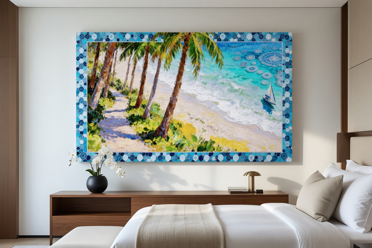 Mosaic Eden: Whispers Along the Palm Shore - Image 5