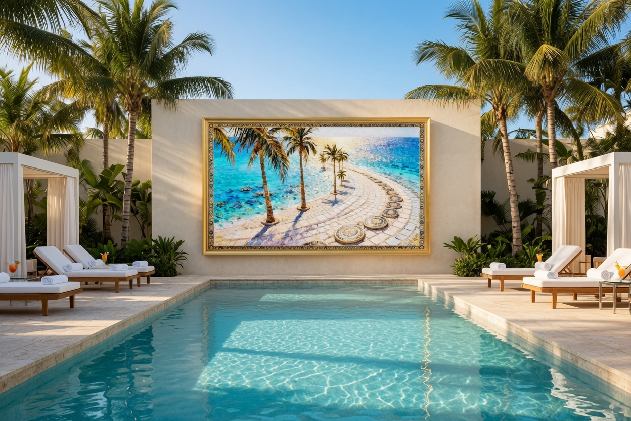 Mosaic Eden: Sunlit Promenade - Image 2